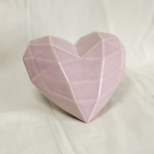 Urna Ceramiczna Serce Geometryczne